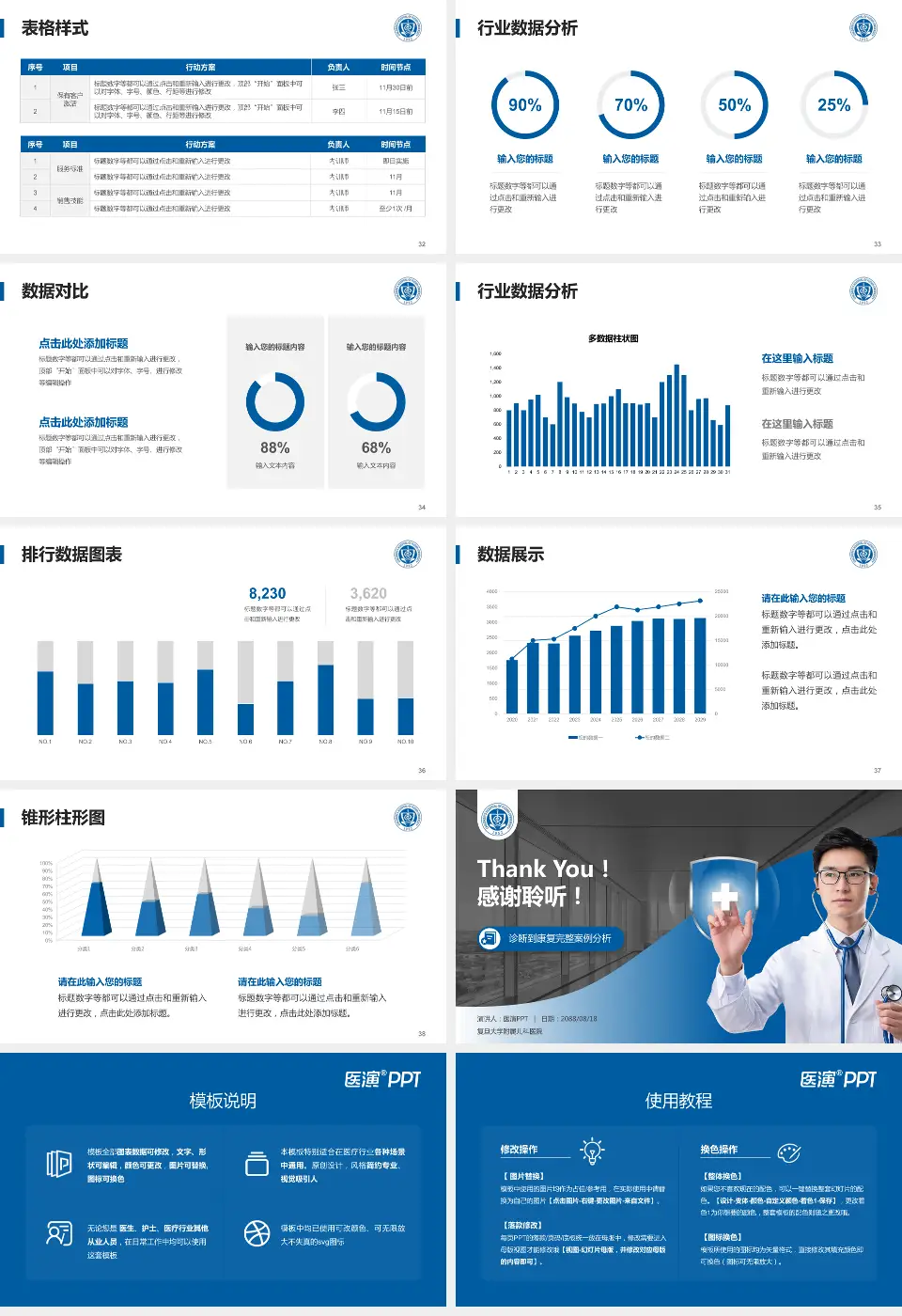 复旦大学附属儿科医院医疗知识普及PPT模板16:9格式幻灯片预览图5