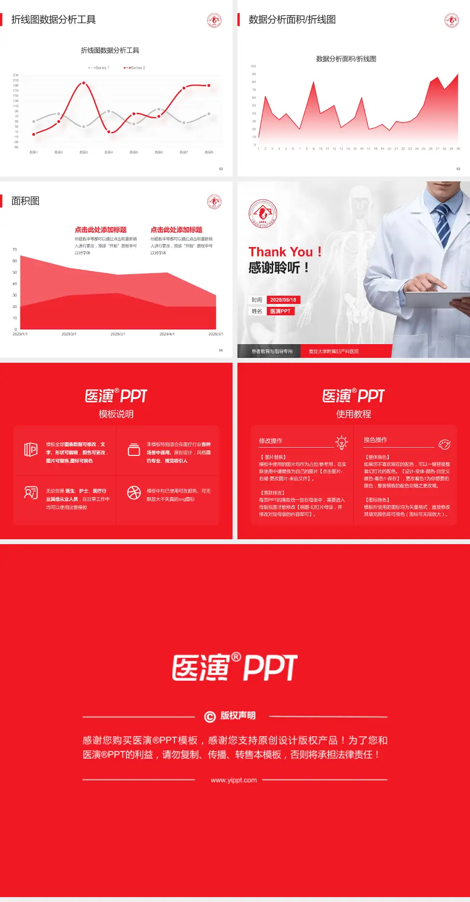 复旦大学附属妇产科医院患者教育与指导PPT模板4:3格式幻灯片预览图7