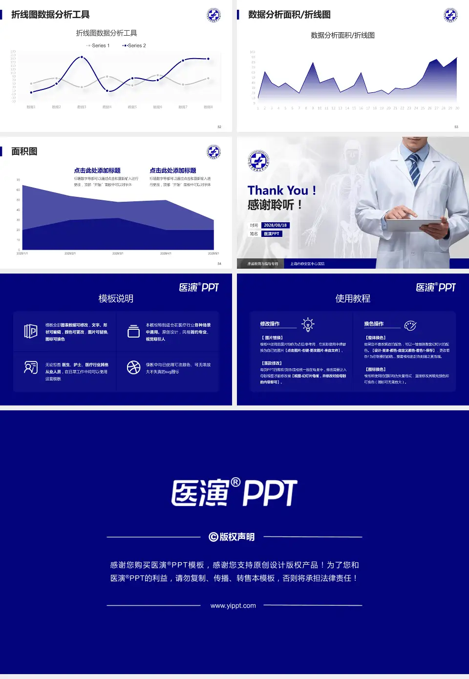 上海市静安区中心医院患者教育与指导PPT模板16:9格式幻灯片预览图7