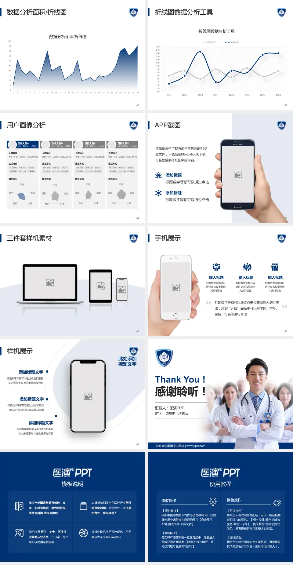 复旦大学附属中山医院科室介绍与推广PPT模板4:3格式幻灯片预览图6