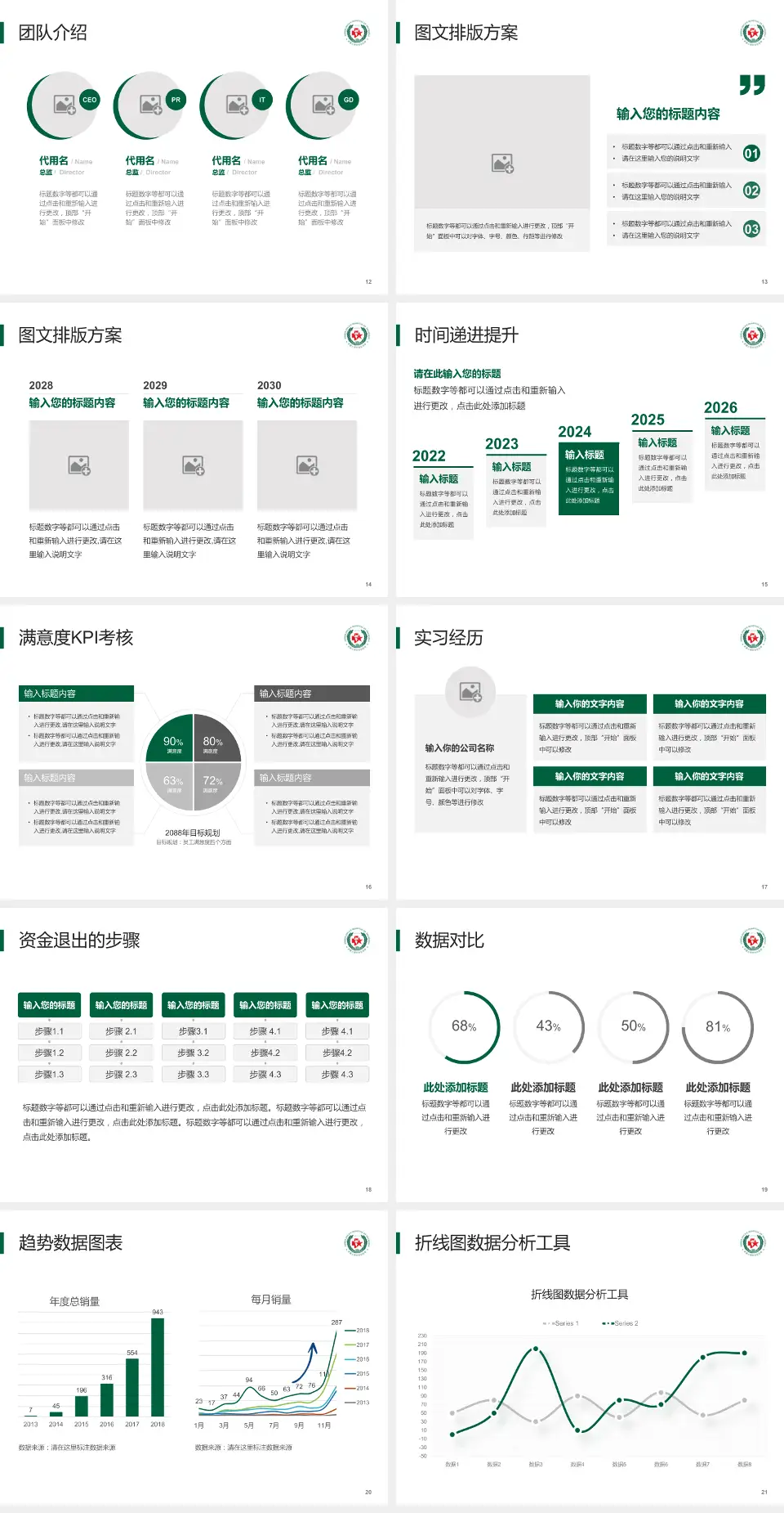 武警上海市总队医院培训与教育PPT模板4:3格式幻灯片预览图3