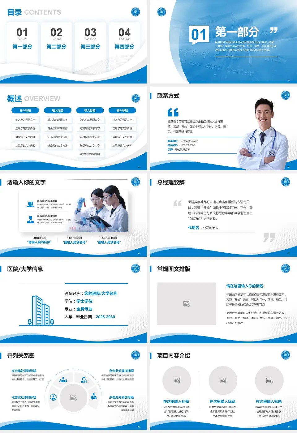 上海市精神卫生中心会议与研讨会PPT模板16:9格式幻灯片预览图2