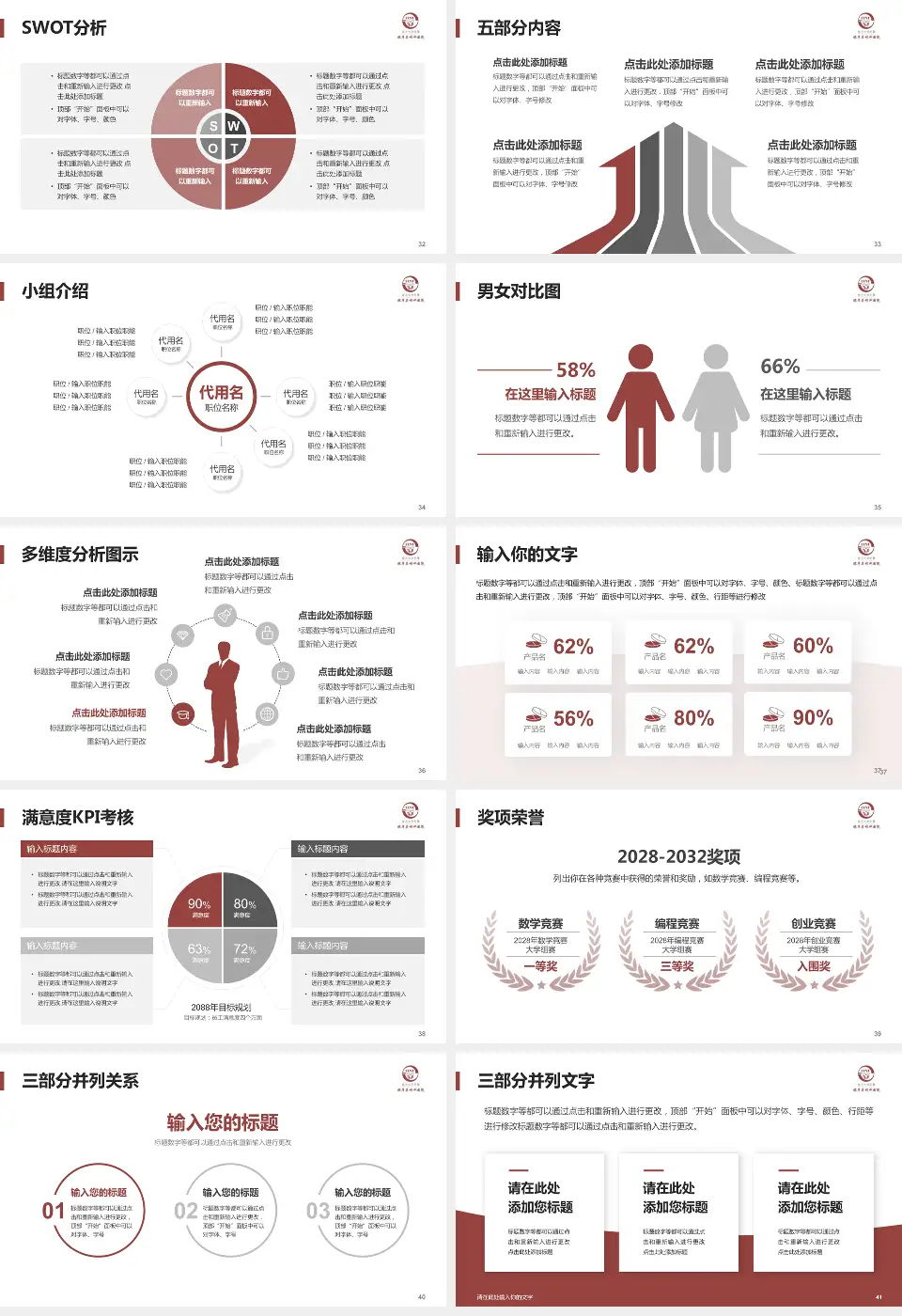 复旦大学附属眼耳鼻喉科医院医疗行业比赛专用PPT模板16:9格式幻灯片预览图5