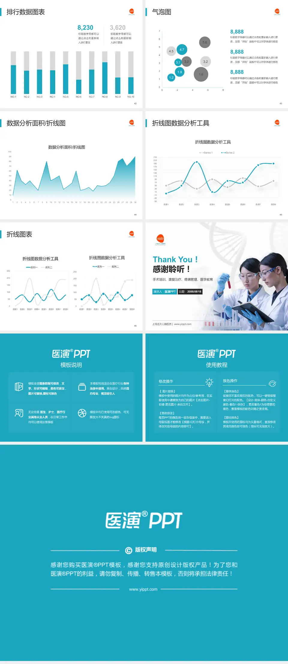 上海远大心胸医院科研成果展示PPT模板4:3格式幻灯片预览图6