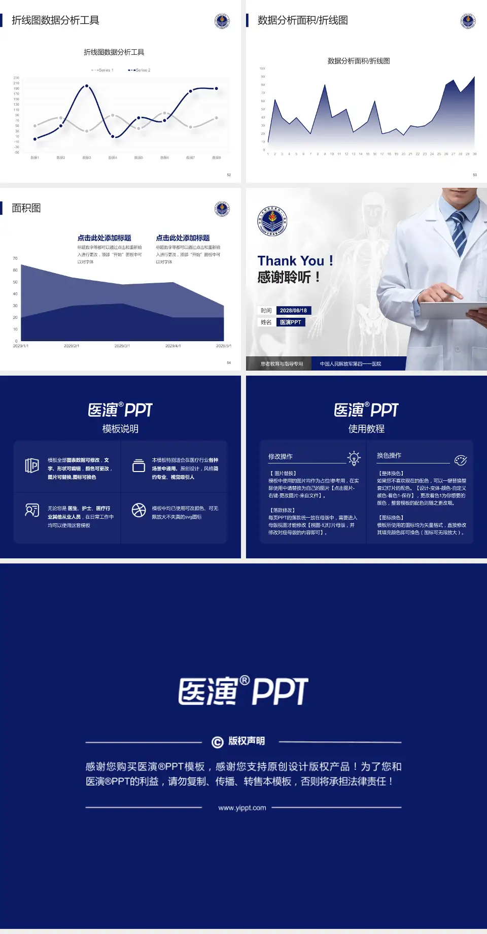 中国人民解放军第四一一医院患者教育与指导PPT模板4:3格式幻灯片预览图7