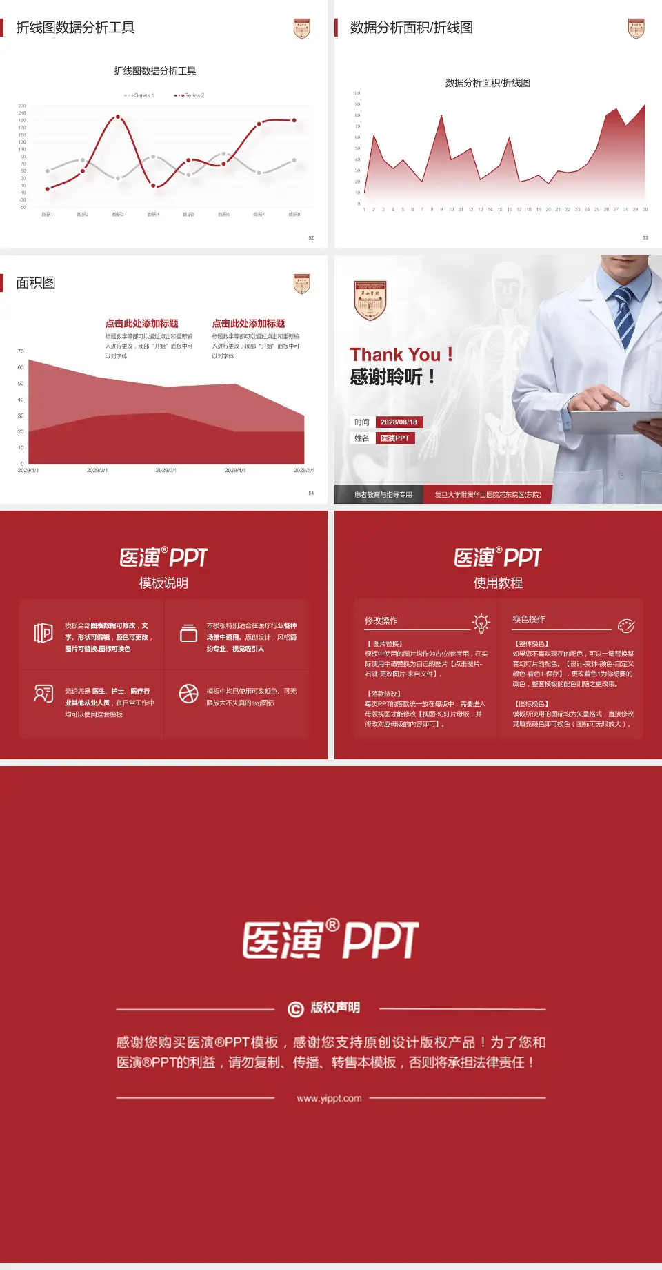 复旦大学附属华山医院浦东院区(东院)患者教育与指导PPT模板4:3格式幻灯片预览图7