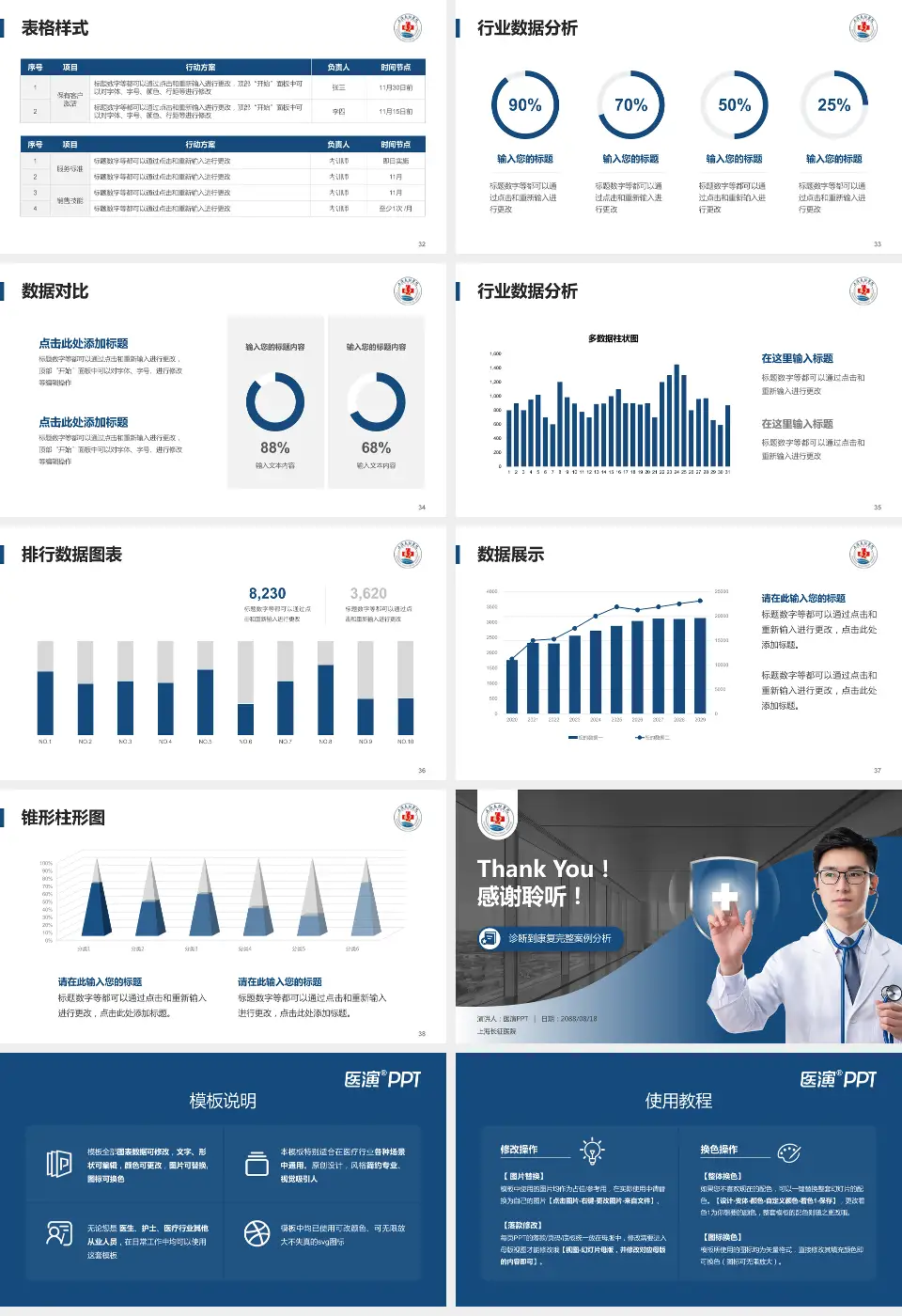 上海长征医院医疗知识普及PPT模板16:9格式幻灯片预览图5