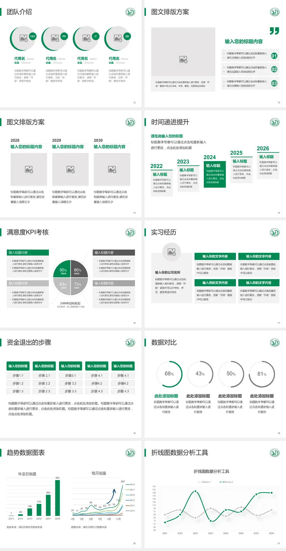 复旦大学附属华东医院培训与教育PPT模板4:3格式幻灯片预览图3