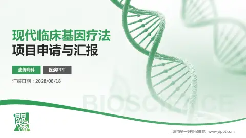 上海市第一妇婴保健院项目申请与汇报PPT模板