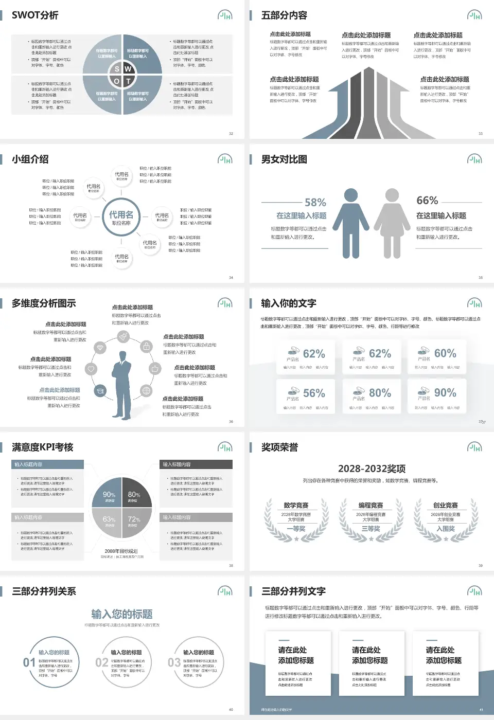 上海嘉会国际医院医疗行业比赛专用PPT模板16:9格式幻灯片预览图5