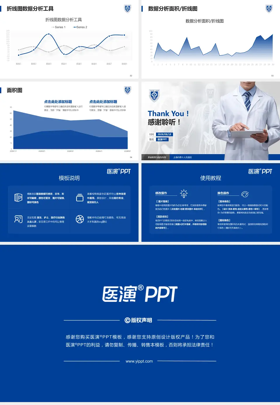 上海市第十人民医院患者教育与指导PPT模板16:9格式幻灯片预览图7