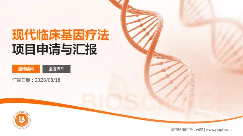 上海市杨浦区中心医院项目申请与汇报PPT模板