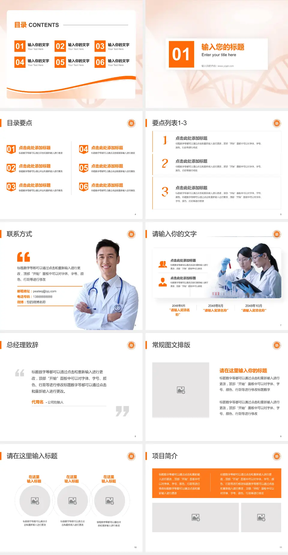 上海市杨浦区中心医院项目申请与汇报PPT模板4:3格式幻灯片预览图2