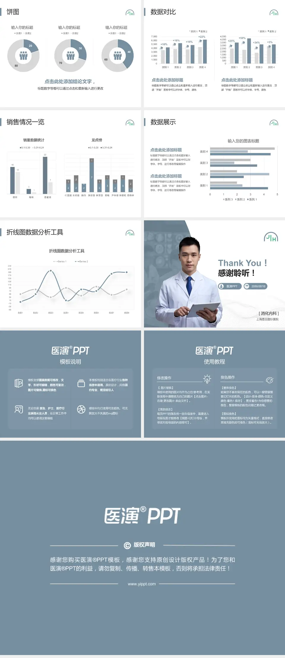 上海嘉会国际医院病例分享与讨论PPT模板4:3格式幻灯片预览图4