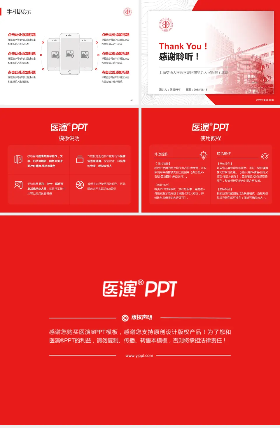 上海交通大学医学院附属第九人民医院（北院）医院管理报告PPT模板4:3格式幻灯片预览图7