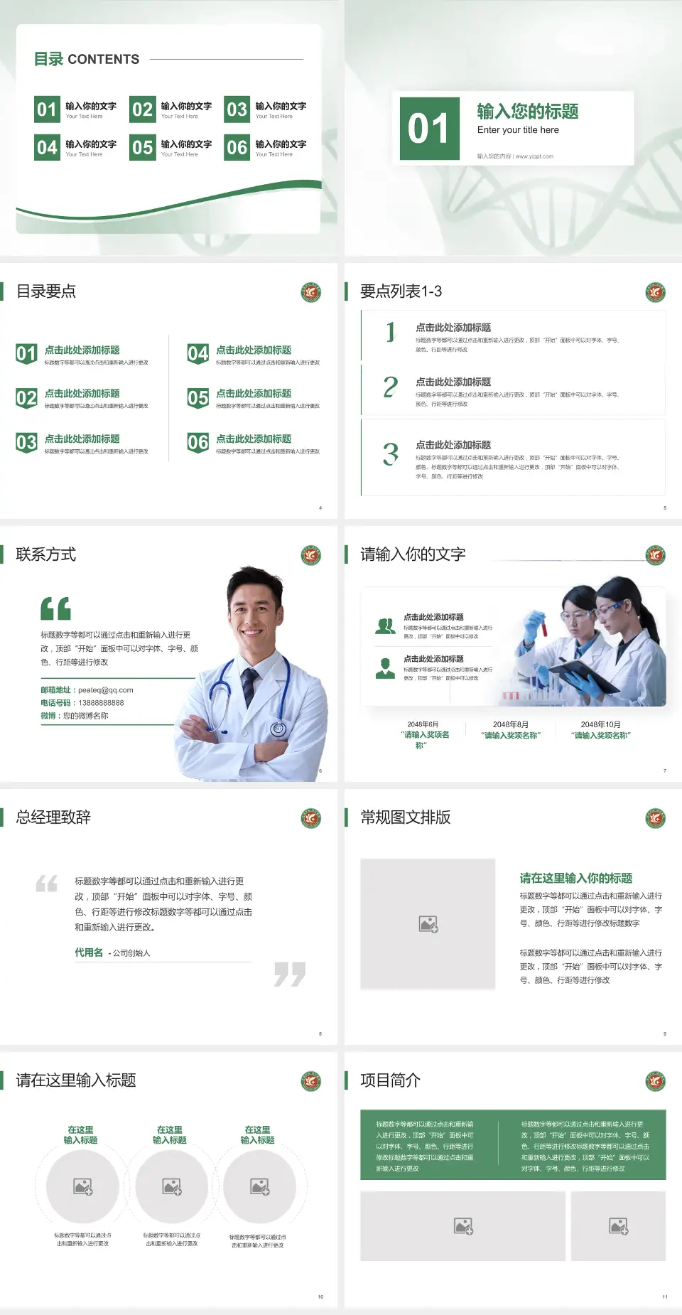 上海市徐汇区中心医院项目申请与汇报PPT模板4:3格式幻灯片预览图2