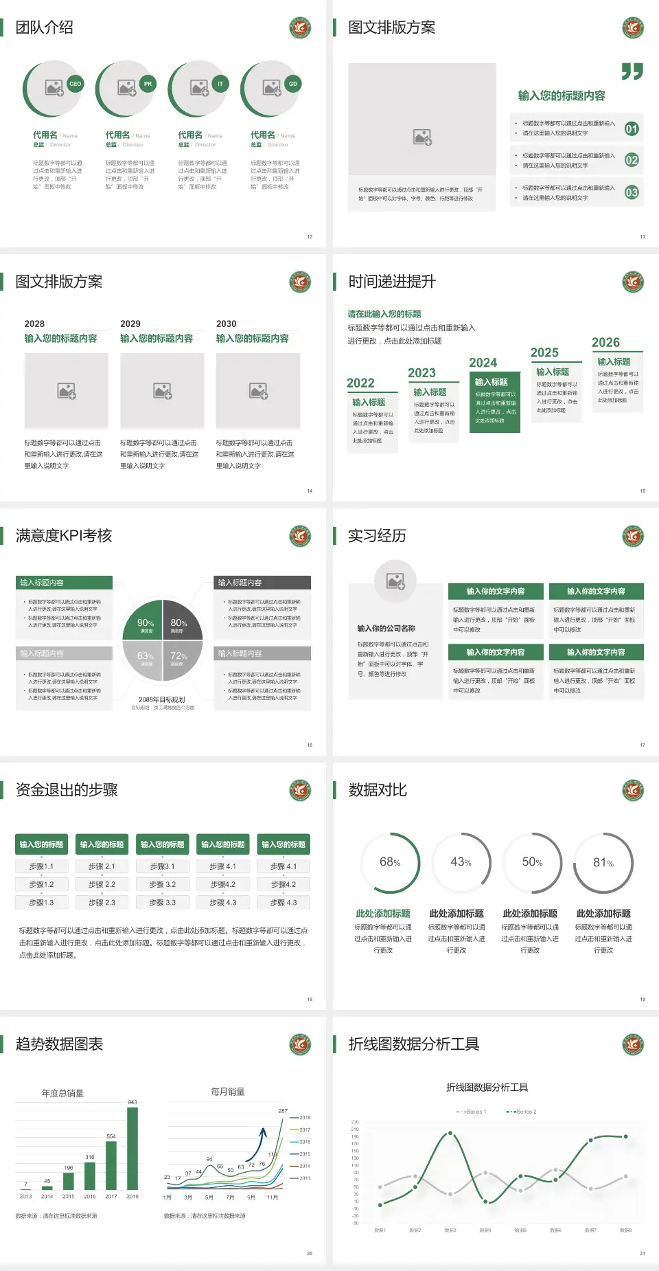 上海市徐汇区中心医院培训与教育PPT模板4:3格式幻灯片预览图3
