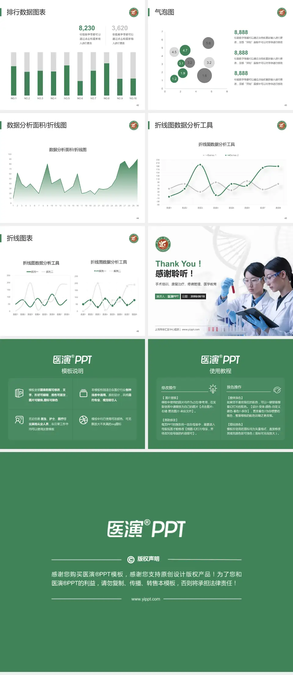 上海市徐汇区中心医院科研成果展示PPT模板4:3格式幻灯片预览图6