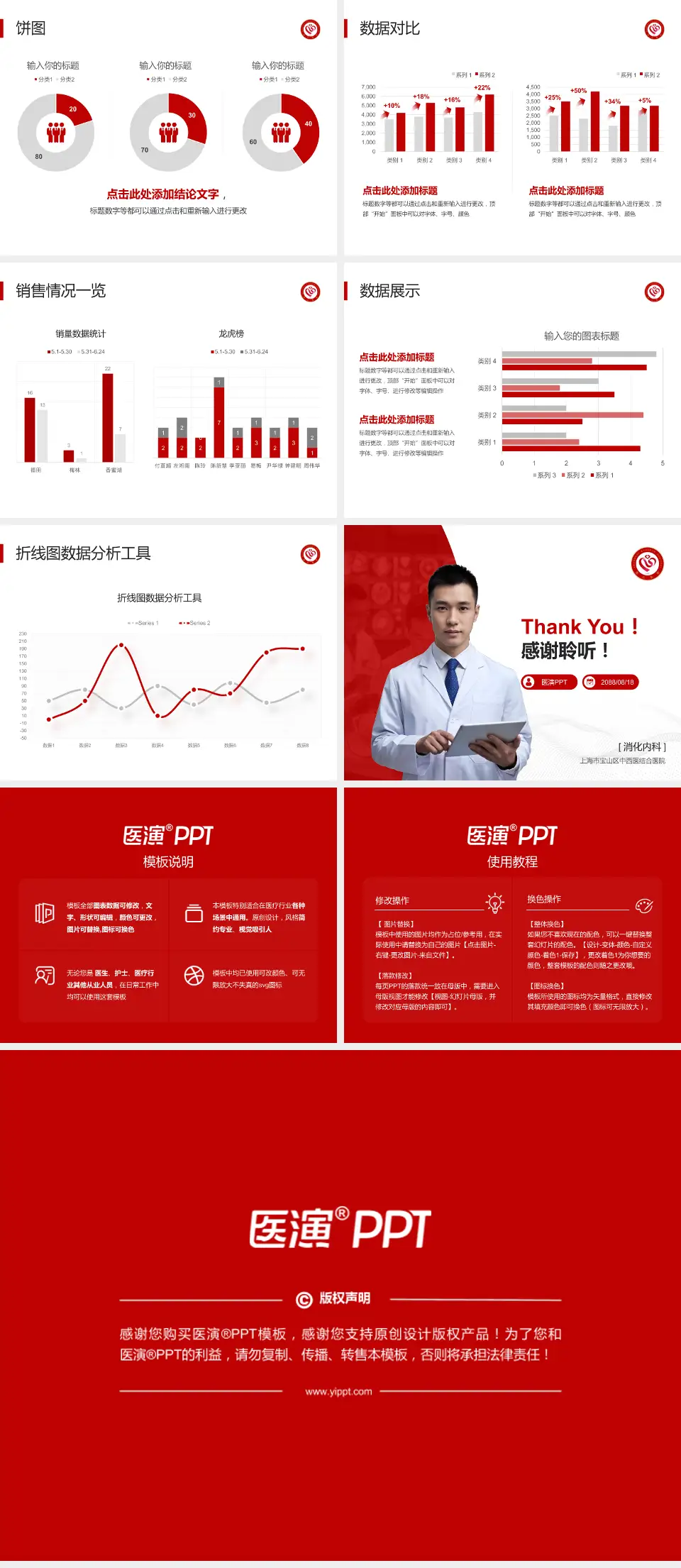 上海市宝山区中西医结合医院病例分享与讨论PPT模板4:3格式幻灯片预览图4