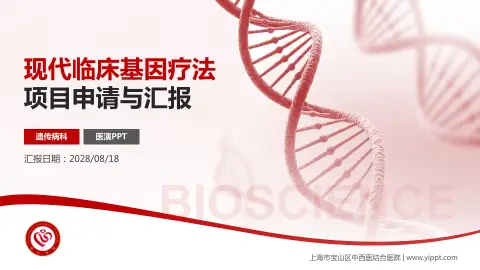 上海市宝山区中西医结合医院项目申请与汇报PPT模板