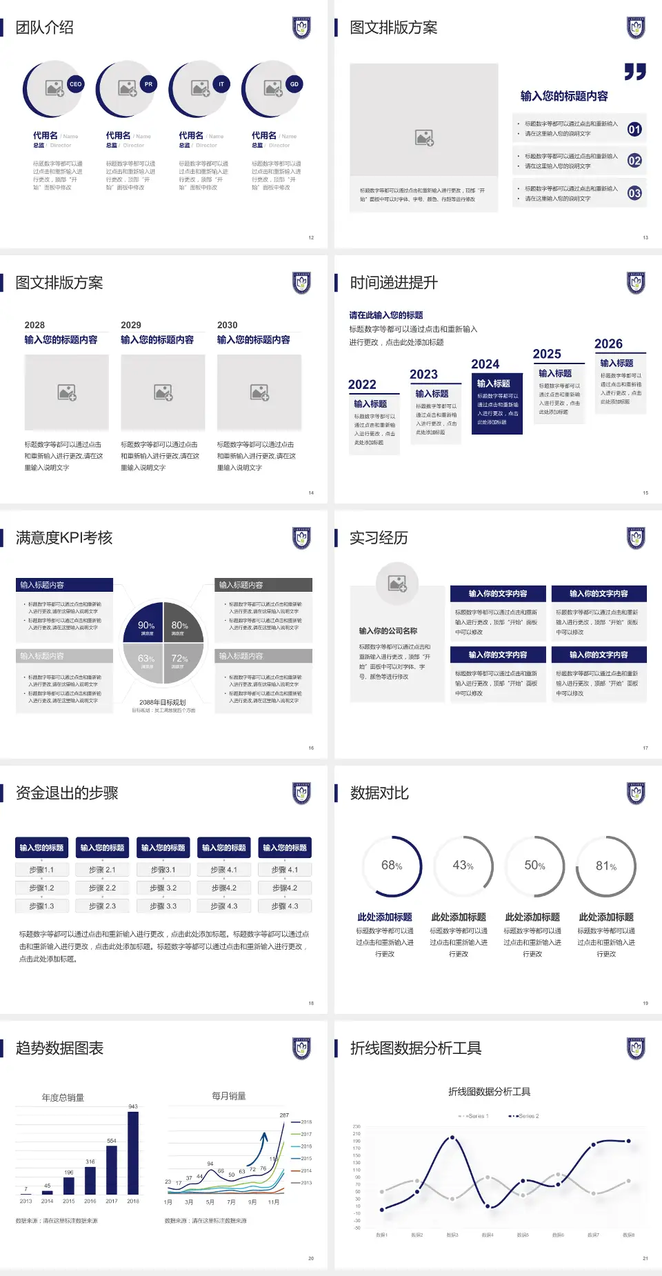上海市口腔医院培训与教育PPT模板4:3格式幻灯片预览图3