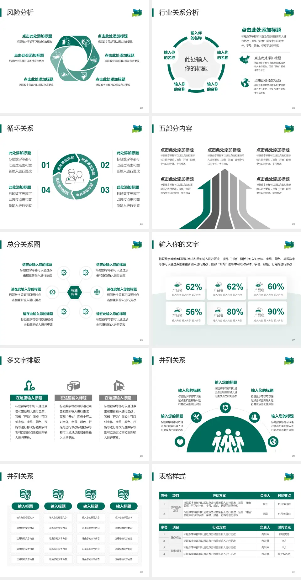 上海市浦东医院科室介绍与推广PPT模板4:3格式幻灯片预览图4