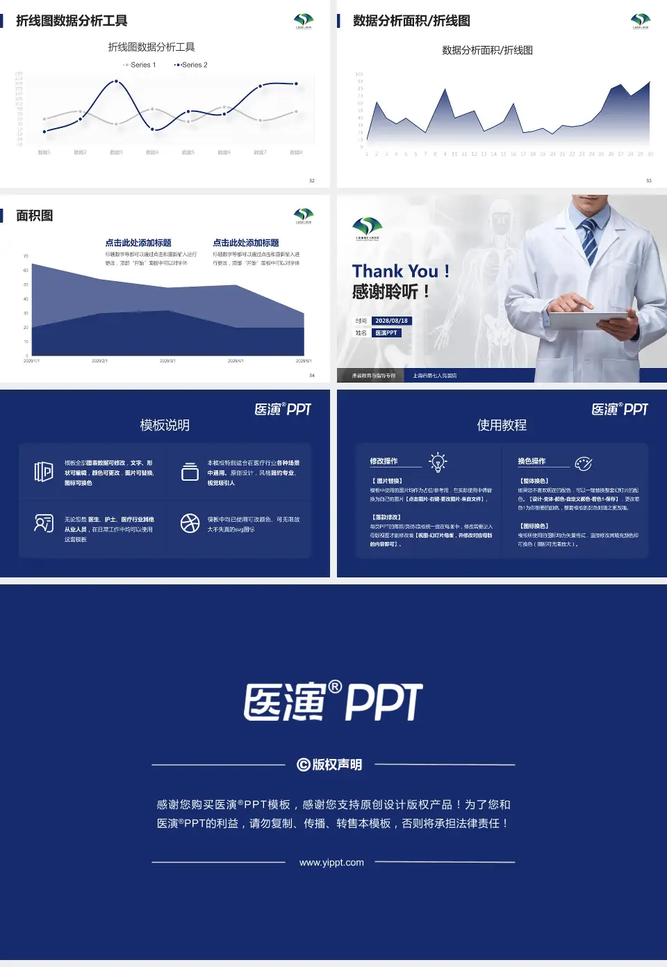 上海市第七人民医院患者教育与指导PPT模板16:9格式幻灯片预览图7