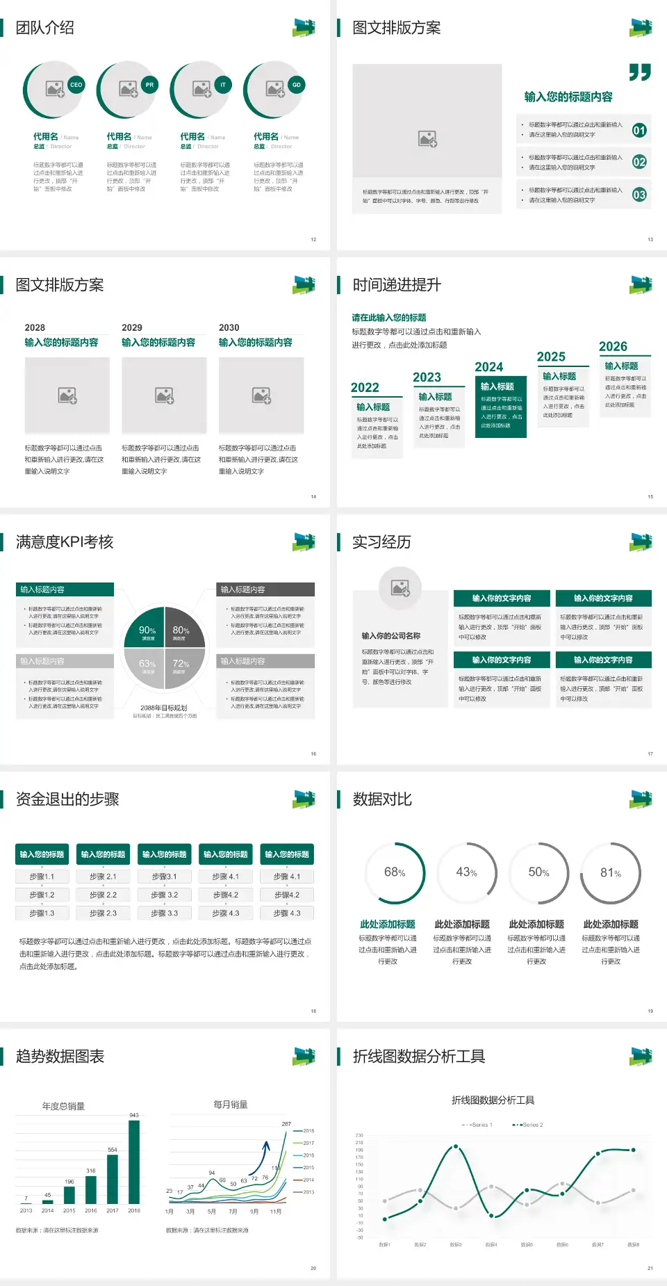 上海市浦东医院培训与教育PPT模板4:3格式幻灯片预览图3