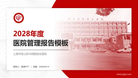 上海市宝山区中西医结合医院医院管理报告PPT模板