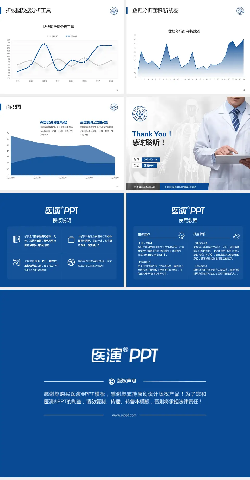 上海健康医学院附属崇明医院患者教育与指导PPT模板4:3格式幻灯片预览图7