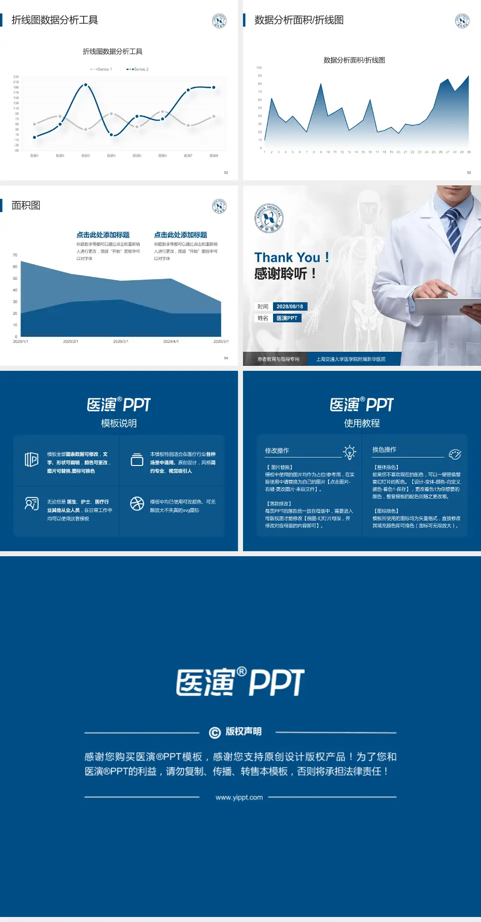 上海交通大学医学院附属新华医院患者教育与指导PPT模板4:3格式幻灯片预览图7
