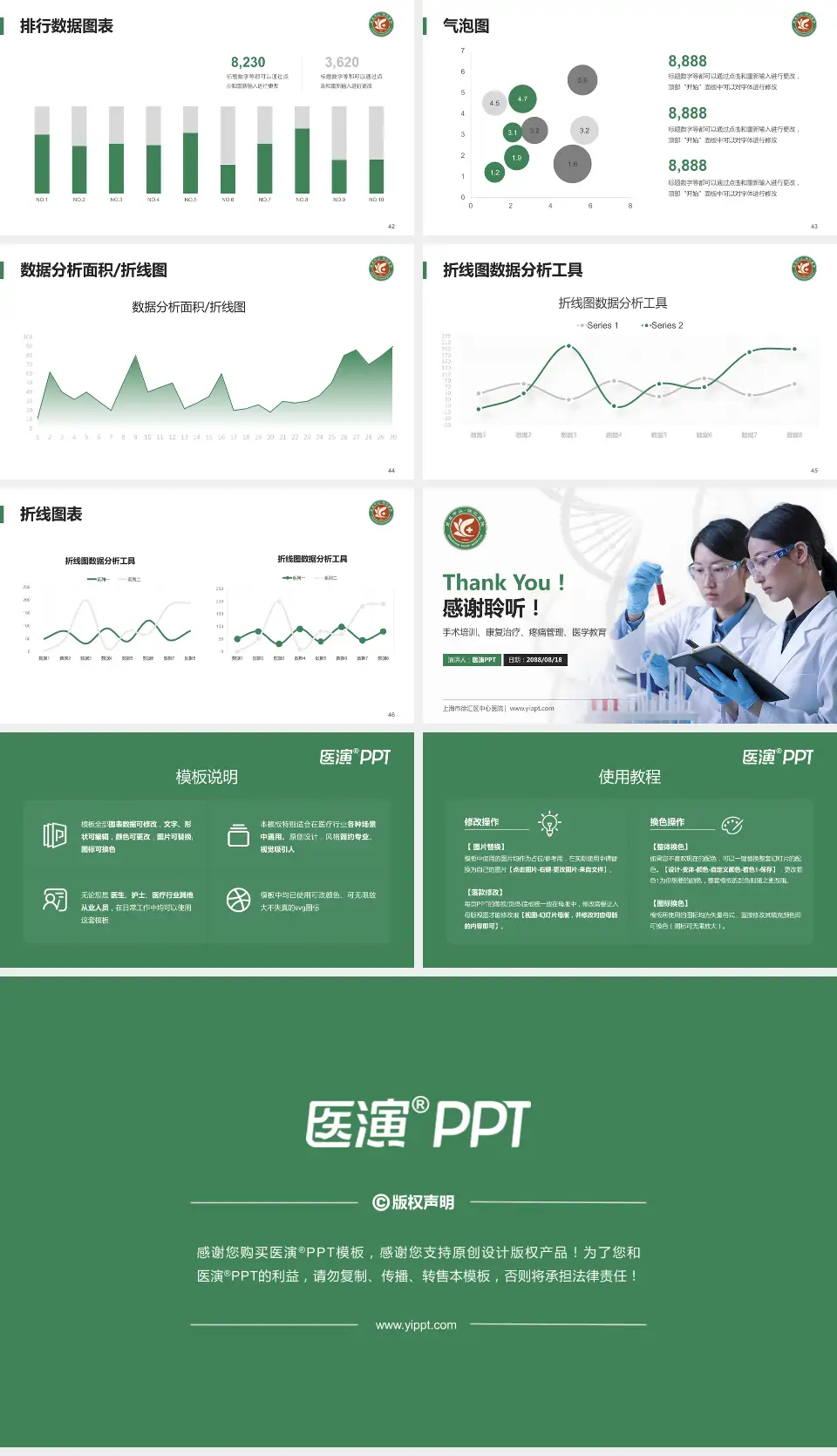 上海市徐汇区中心医院科研成果展示PPT模板16:9格式幻灯片预览图6