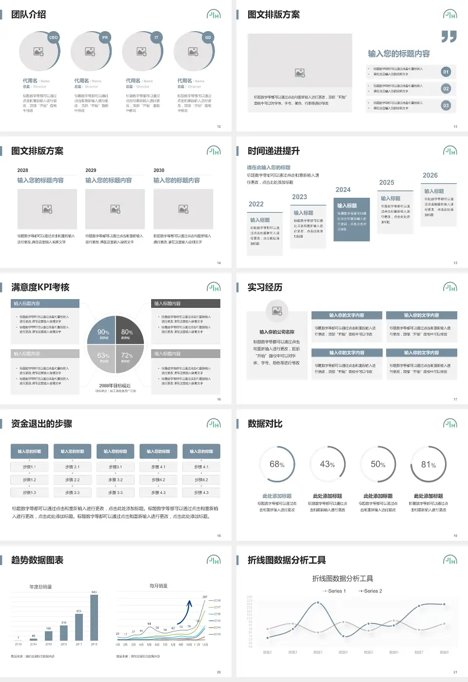 上海嘉会国际医院培训与教育PPT模板16:9格式幻灯片预览图3