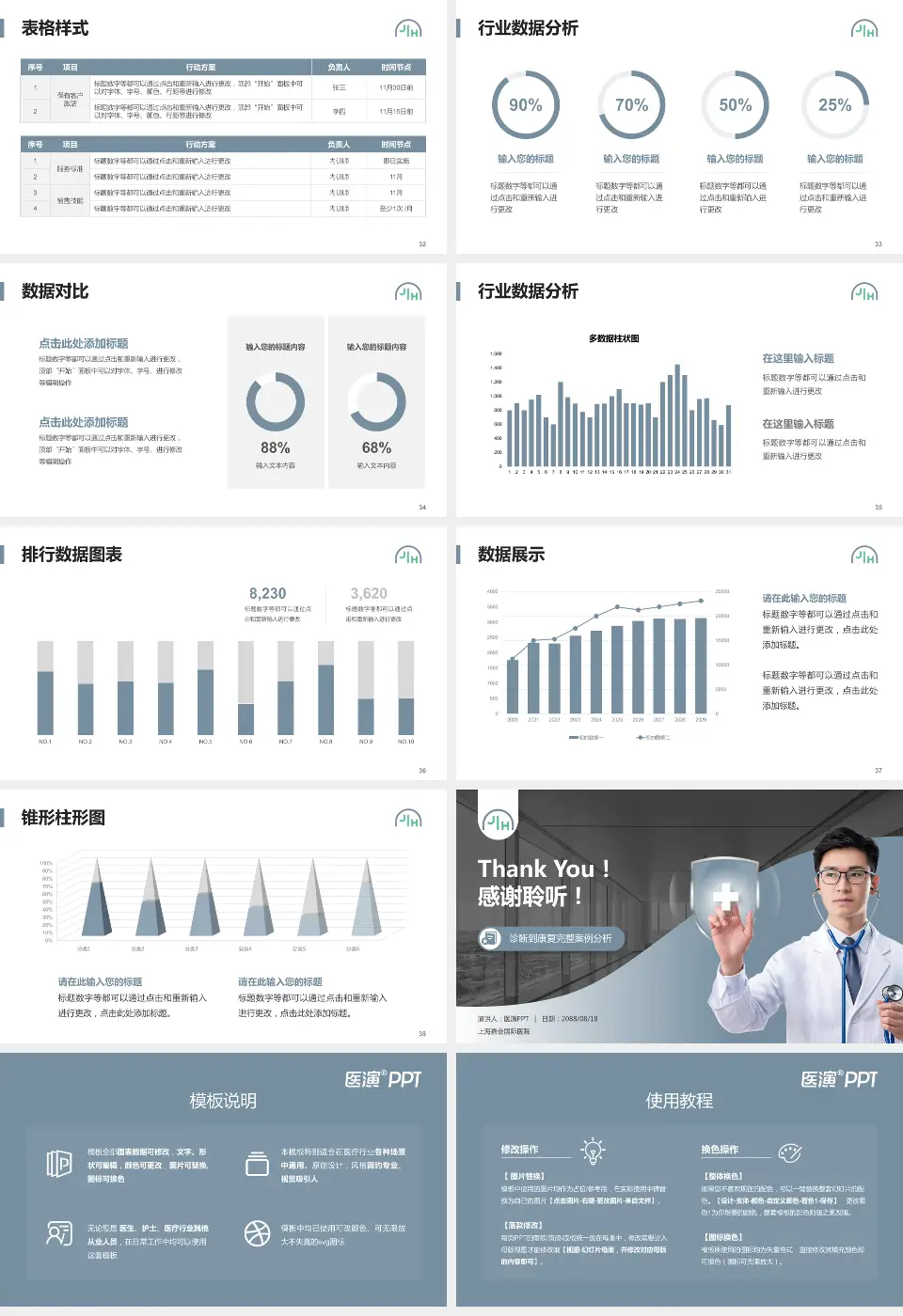 上海嘉会国际医院医疗知识普及PPT模板16:9格式幻灯片预览图5