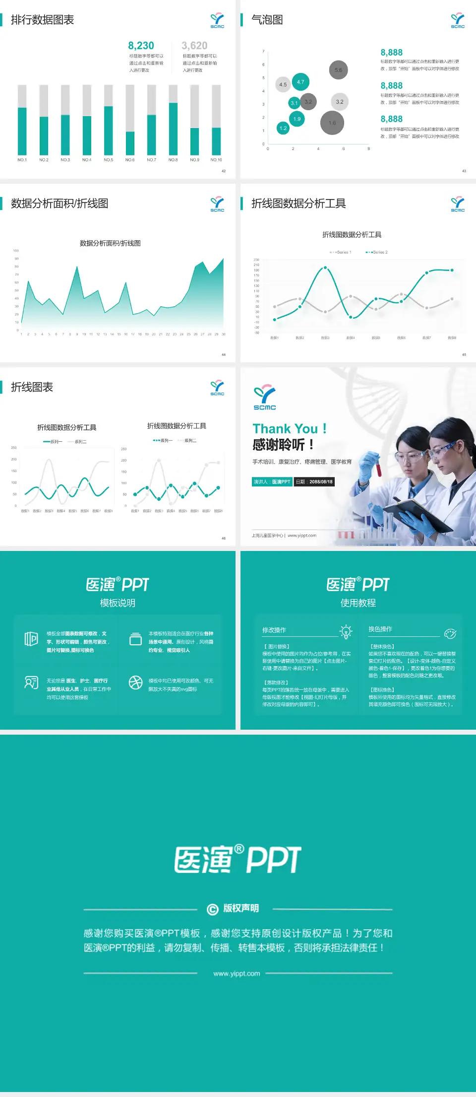 上海儿童医学中心科研成果展示PPT模板4:3格式幻灯片预览图6