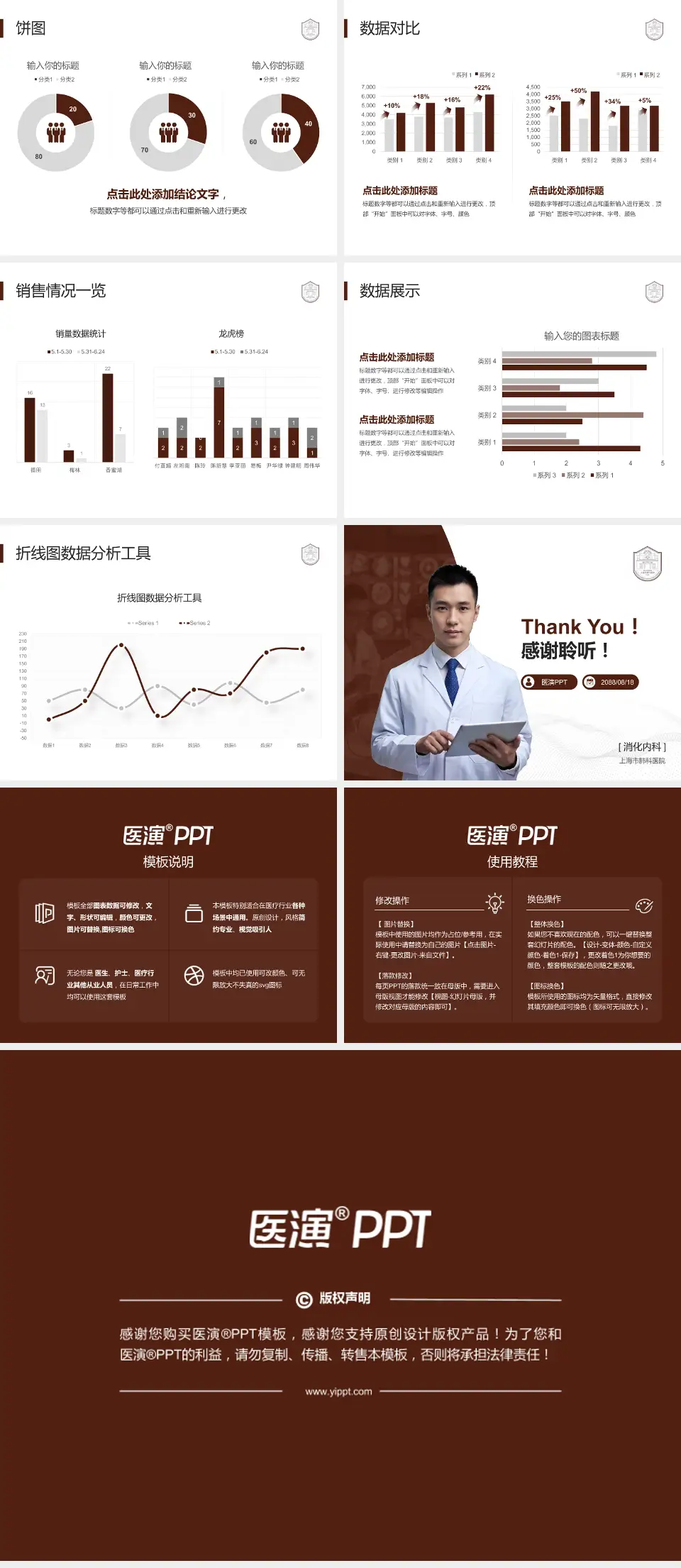 上海市肺科医院病例分享与讨论PPT模板4:3格式幻灯片预览图4