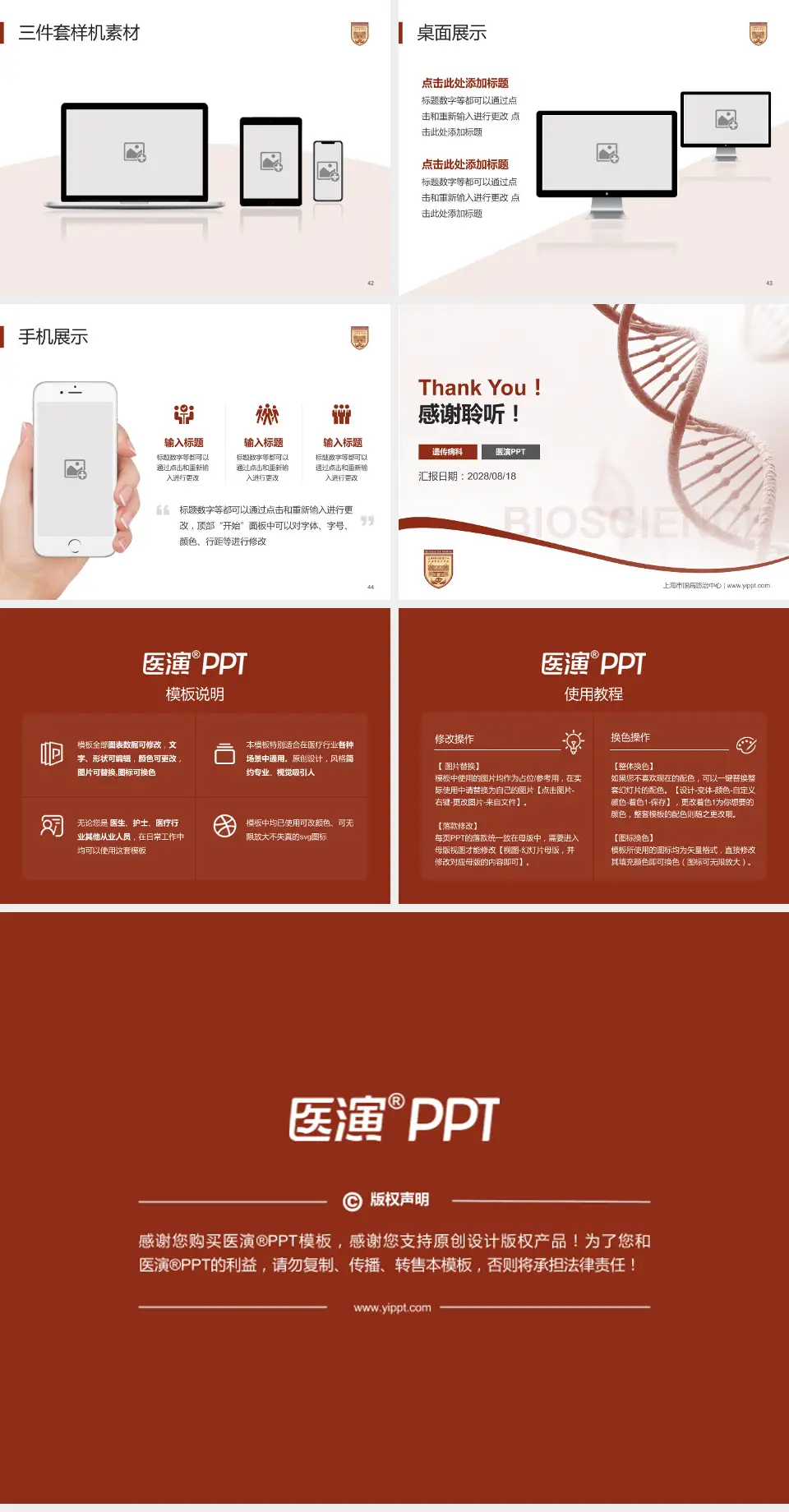 上海市眼病防治中心项目申请与汇报PPT模板4:3格式幻灯片预览图6