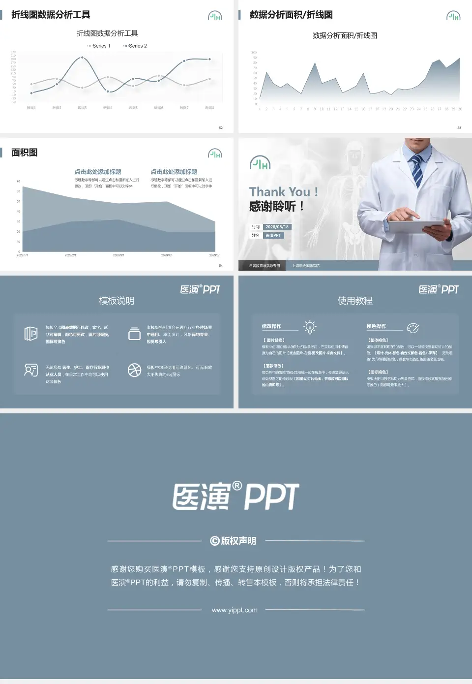 上海嘉会国际医院患者教育与指导PPT模板16:9格式幻灯片预览图7