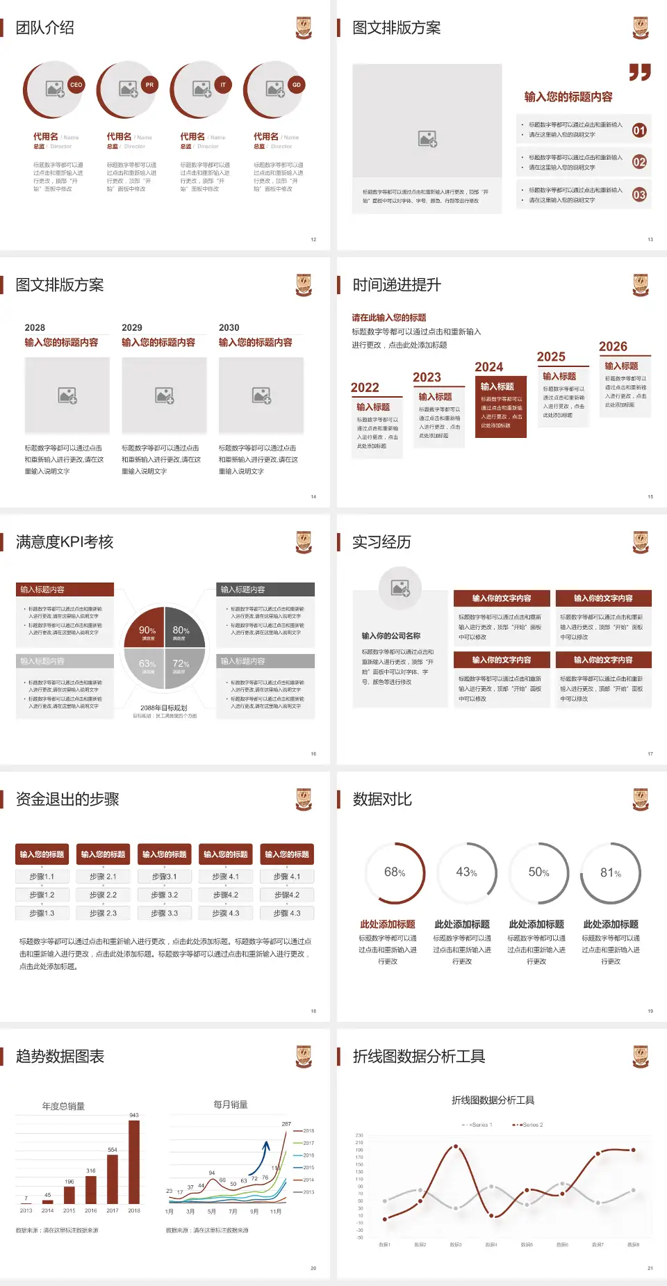 上海市第一人民医院培训与教育PPT模板4:3格式幻灯片预览图3