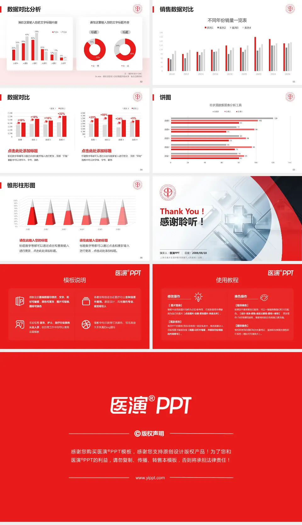 上海交通大学医学院附属第九人民医院（北院）医疗行业比赛专用PPT模板16:9格式幻灯片预览图7