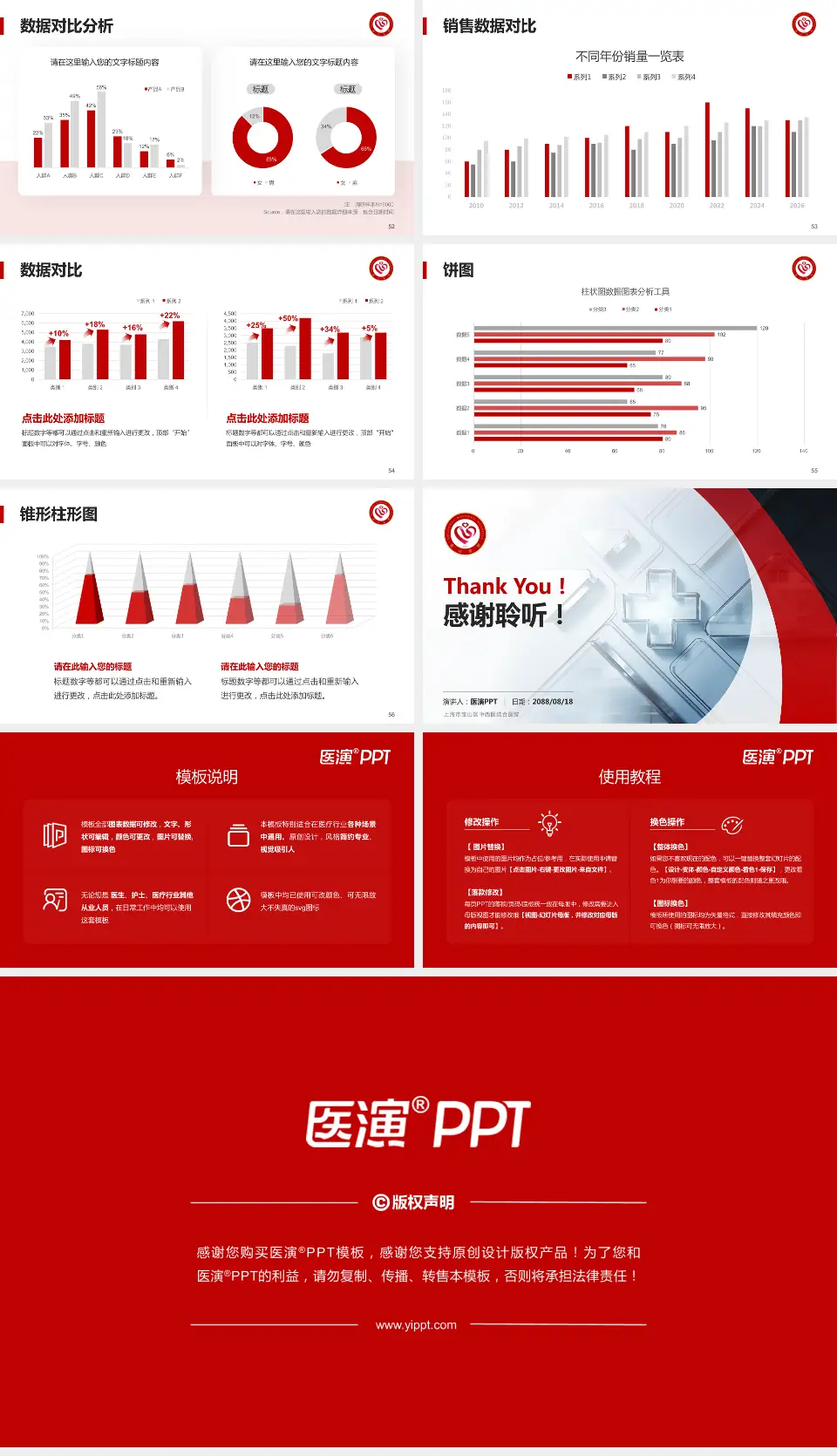 上海市宝山区中西医结合医院医疗行业比赛专用PPT模板16:9格式幻灯片预览图7