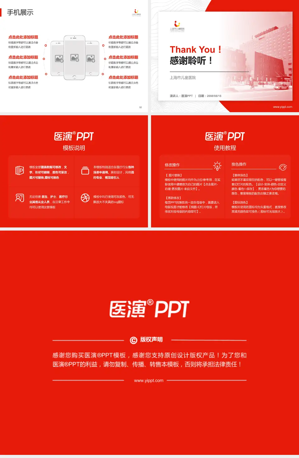 上海市儿童医院医院管理报告PPT模板4:3格式幻灯片预览图7