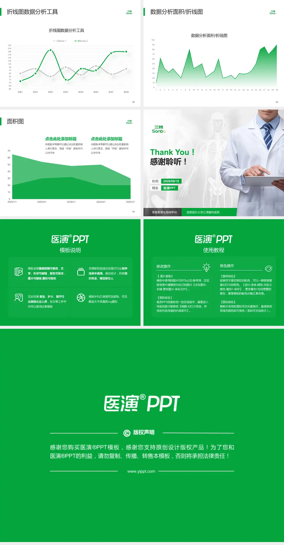 首都医科大学三博脑科医院患者教育与指导PPT模板4:3格式幻灯片预览图7