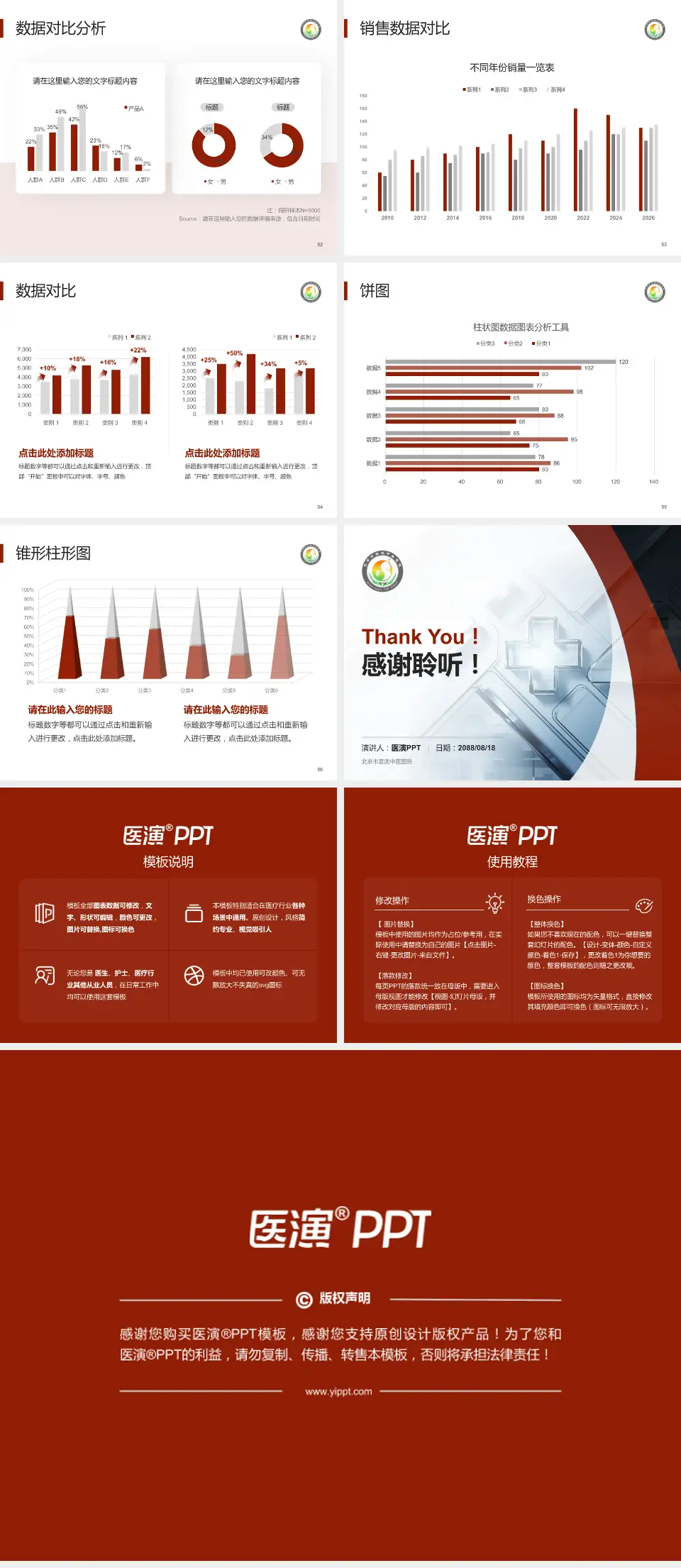 北京市宣武中医医院医疗行业比赛专用PPT模板4:3格式幻灯片预览图7