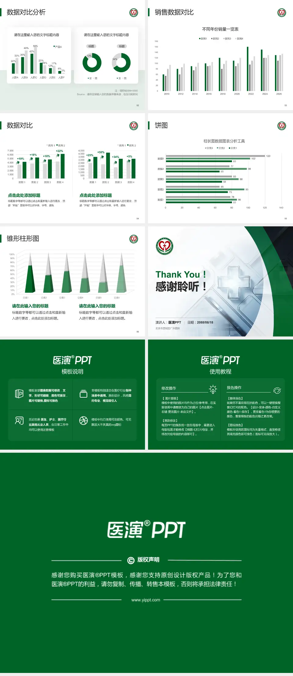 北京市西城区广外医院医疗行业比赛专用PPT模板4:3格式幻灯片预览图7