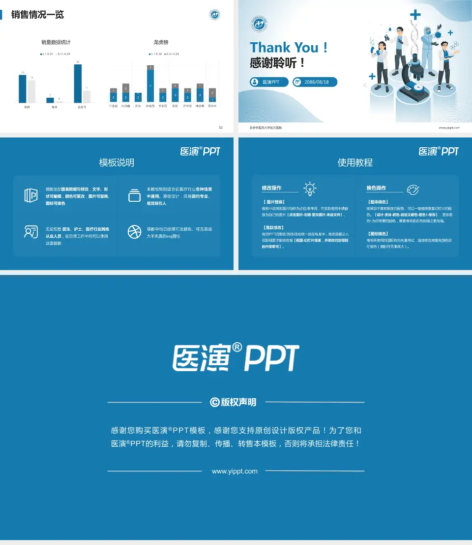 北京中医药大学东方医院品管圈PDCA演示专用PPT模板16:9格式幻灯片预览图7