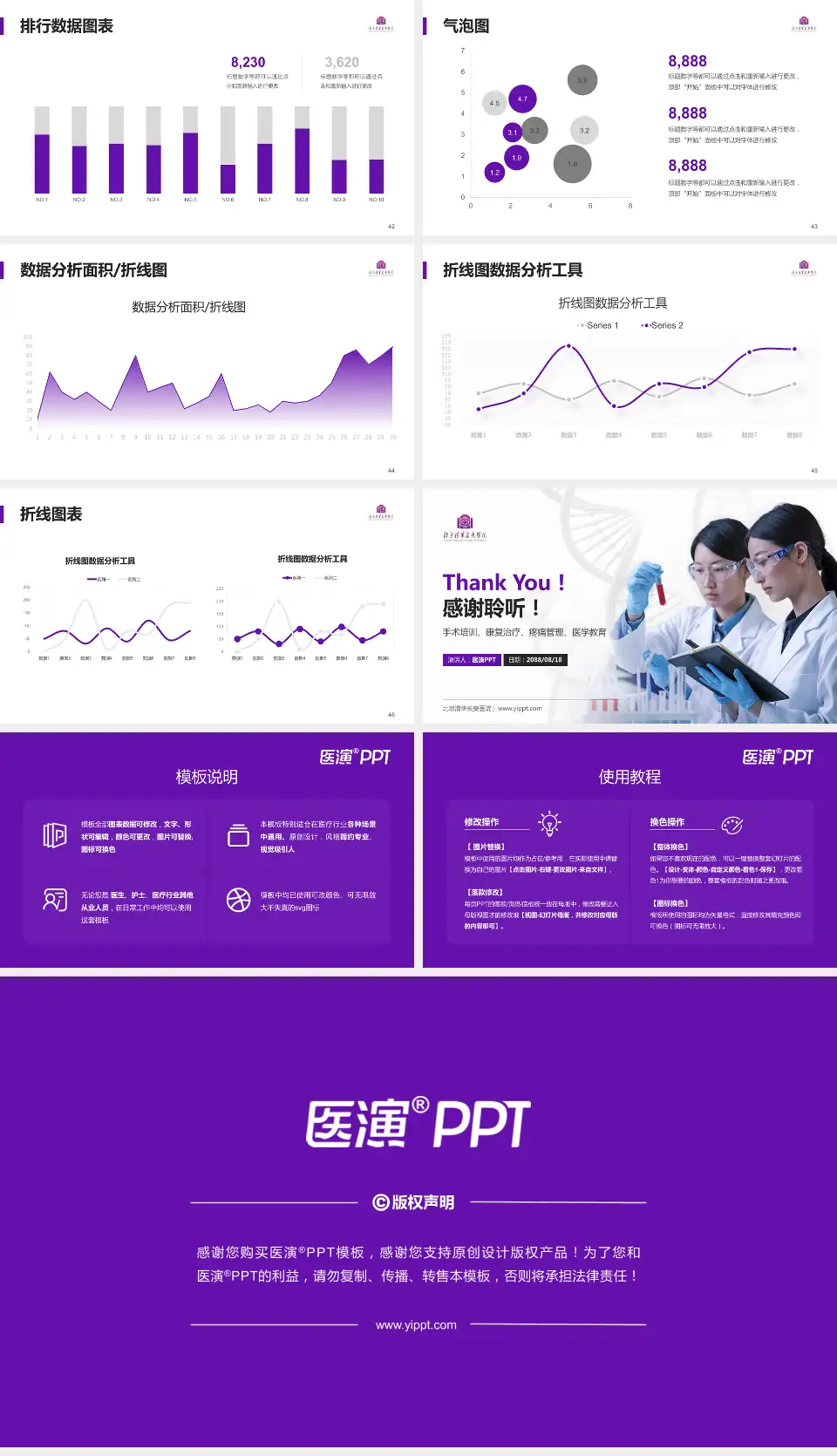 北京清华长庚医院科研成果展示PPT模板16:9格式幻灯片预览图6