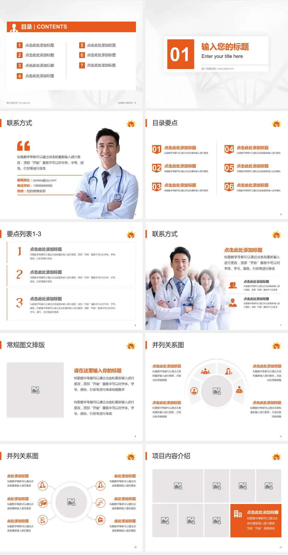 北京市朝阳区妇幼保健院北院区科室介绍与推广PPT模板4:3格式幻灯片预览图2