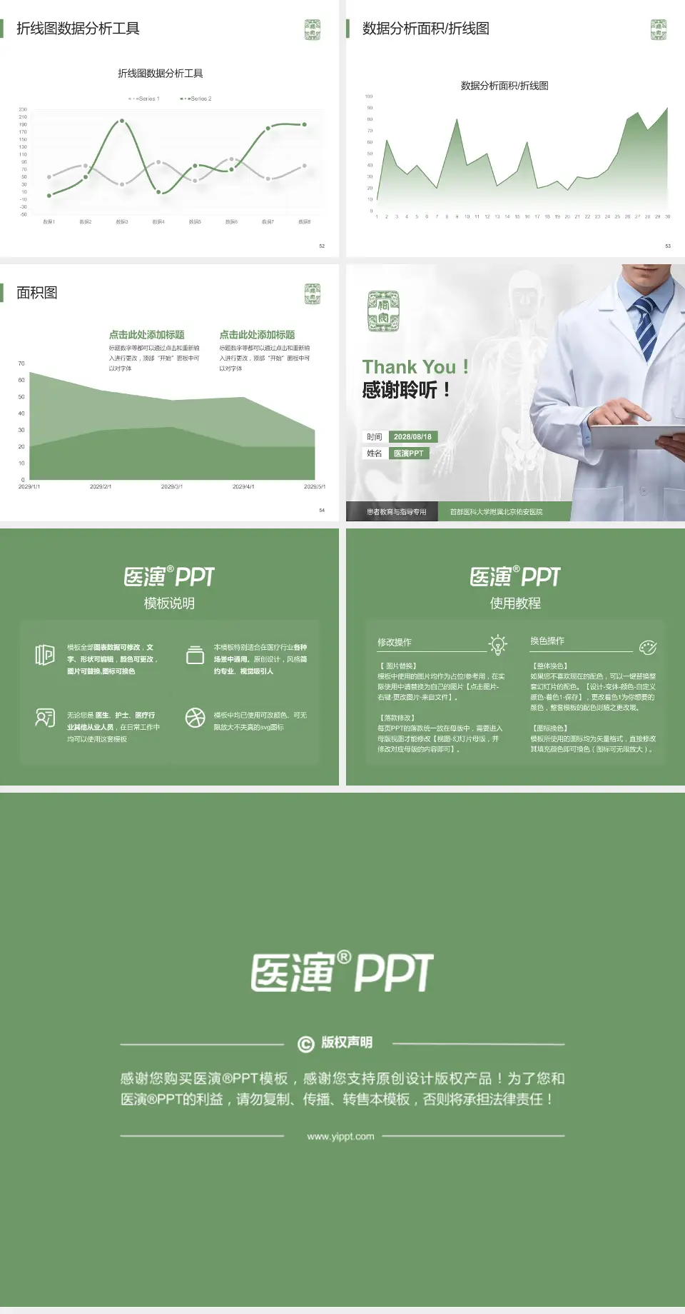 首都医科大学附属北京佑安医院患者教育与指导PPT模板4:3格式幻灯片预览图7