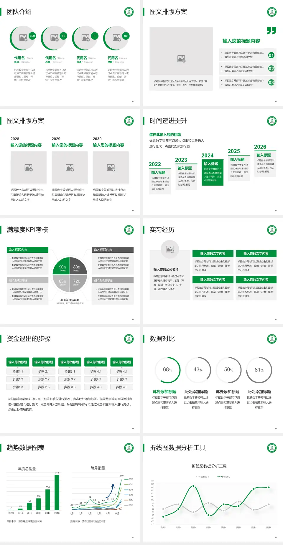 北京回龙观医院培训与教育PPT模板4:3格式幻灯片预览图3